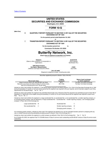 Thumbnail Butterfly Network 10-Q Quarterly Report FY2022 
