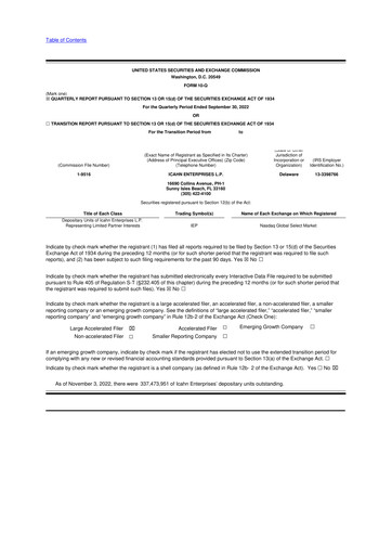 Thumbnail Icahn Enterprises
 10-Q Quarterly Report FY2022 