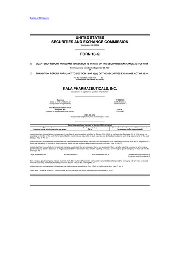 Thumbnail KALA BIO 10-Q Quarterly Report FY2022 