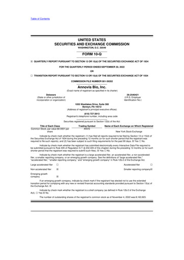 Thumbnail Annovis Bio 10-Q Quarterly Report FY 