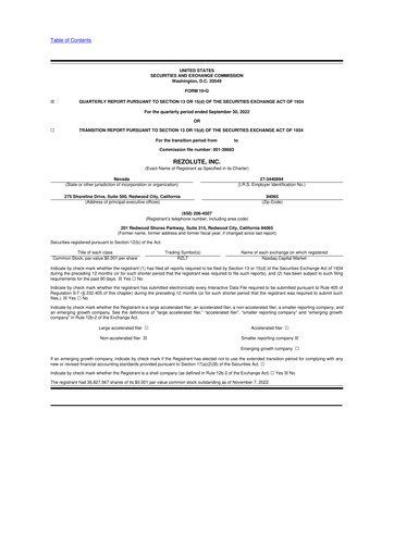 Thumbnail Rezolute 10-Q Quarterly Report FY 