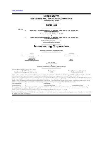Thumbnail Immuneering 10-Q Quarterly Report FY 