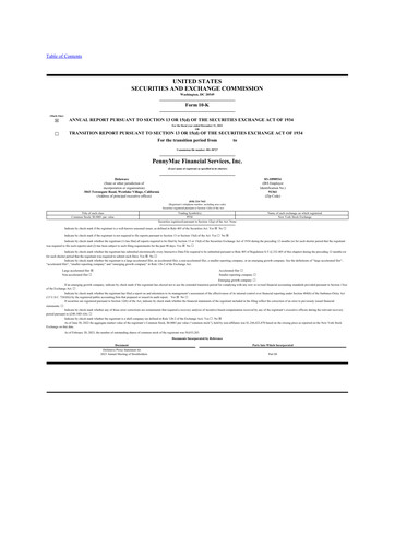 Miniature PennyMac Financial Services 10-K Rapport annuel 2022