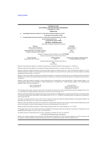 Thumbnail ArcBest 10-K Annual Report 2022