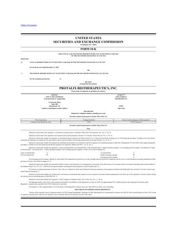 Thumbnail Protalix BioTherapeutics
 10-K Annual Report 2022