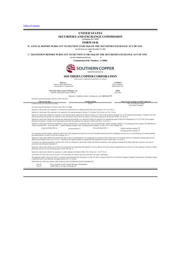 Thumbnail Southern Copper 10-K Annual Report 2022