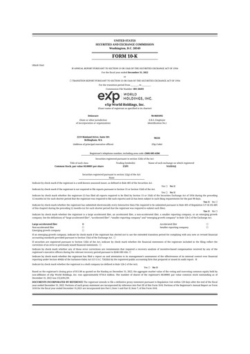 Thumbnail eXp World Holdings
 10-K Annual Report 2022