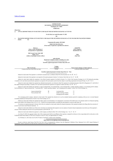 Thumbnail First Foundation
 10-K Annual Report 2022