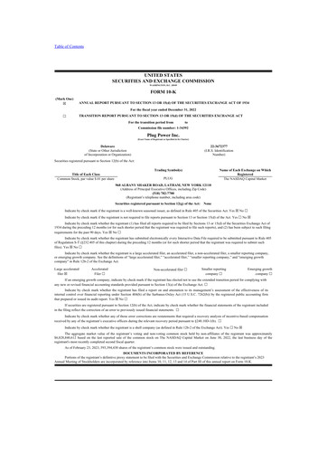 Thumbnail Plug Power 10-K Annual Report 2022