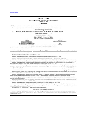 Thumbnail Quanterix 10-K Annual Report 2022