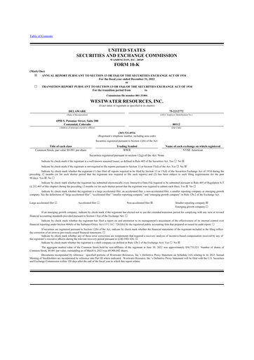 Thumbnail Westwater Resources
 10-K Annual Report 2022