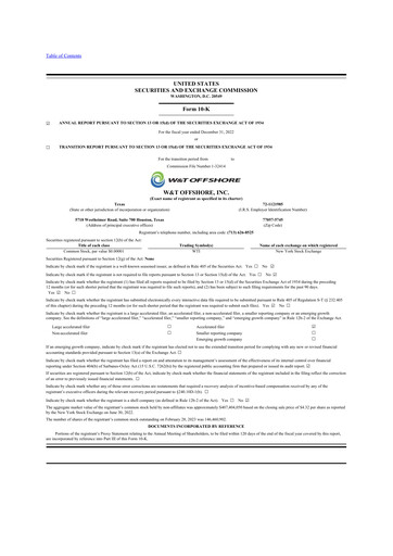 Thumbnail W&T Offshore 10-K Annual Report 2022
