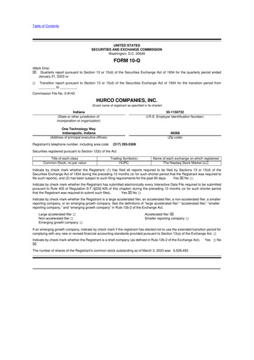 Thumbnail Hurco Companies 10-Q Quarterly Report FY2023 