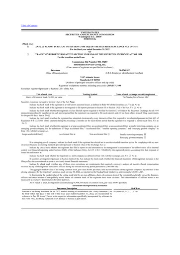 Thumbnail Information Services Group 10-K Annual Report 2022