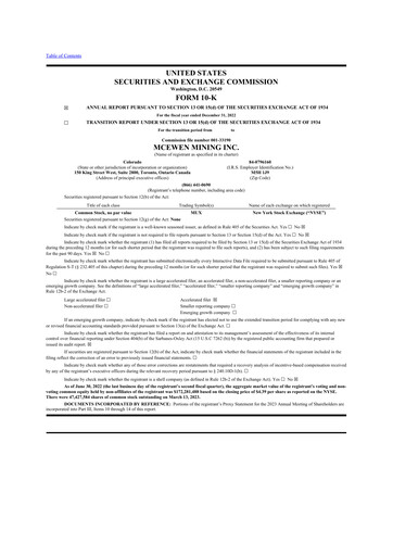 Thumbnail McEwen Mining 10-K Annual Report 2022