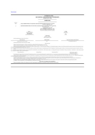 Miniature ATN International 10-K Rapport annuel 2022
