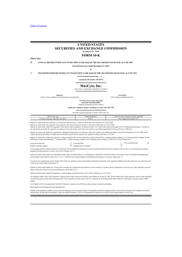 Miniature MaxCyte 10-K Rapport annuel 2022