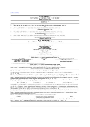 Thumbnail Galapagos NV 20-F Annual Report 2022