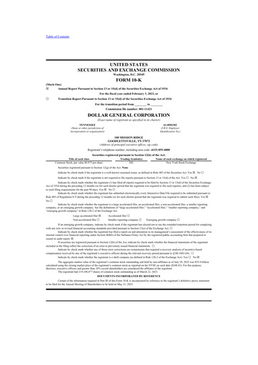 Thumbnail Dollar General 10-K Annual Report 2022