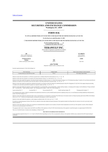 Thumbnail TeraWulf 10-K Annual Report 2022