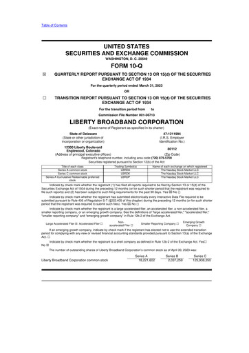 Thumbnail Liberty Broadband 10-Q Quarterly Report FY2023 