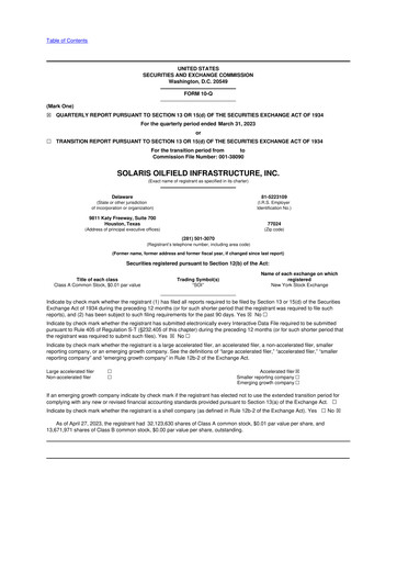 Vorschaubild Solaris Energy Infrastructure 10-Q Quartalsbericht 2023 