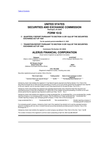 Vorschaubild Alerus Financial 10-Q Quartalsbericht 2023 