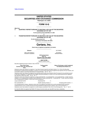 Thumbnail Certara 10-Q Quarterly Report FY2023 