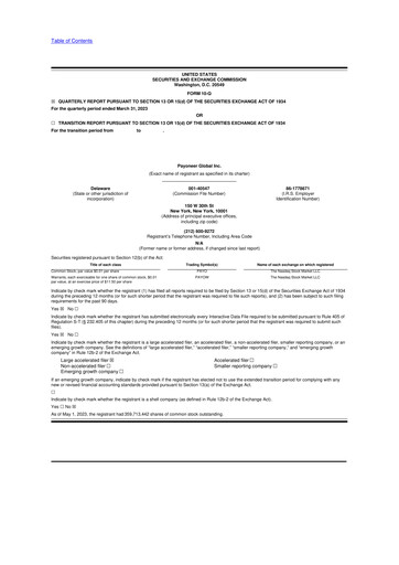 Thumbnail Payoneer 10-Q Quarterly Report FY2023 