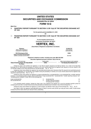 Thumbnail Vertex 10-Q Quarterly Report FY2023 