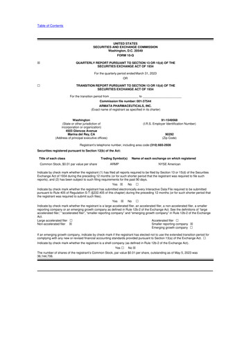 Thumbnail Armata Pharmaceuticals 10-Q Quarterly Report FY2023 