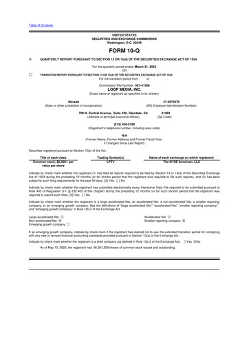 Thumbnail Loop Media 10-Q Quarterly Report FY2023 