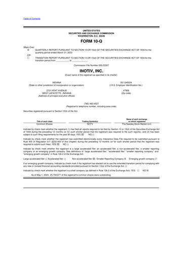 Miniature Inotiv 10-Q Rapport trimestriel 2023 