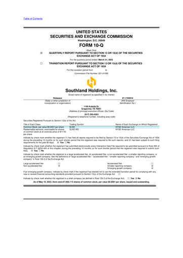 Thumbnail Southland Holdings 10-Q Quarterly Report FY2023 