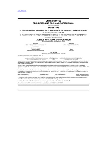 Vorschaubild Alerus Financial 10-Q Quartalsbericht 2023 