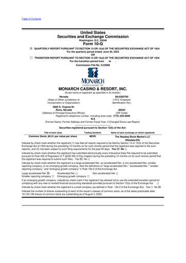 Thumbnail Monarch Casino & Resort 10-Q Quarterly Report FY2023 