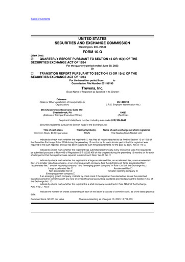 Thumbnail Trevena 10-Q Quarterly Report FY2023 