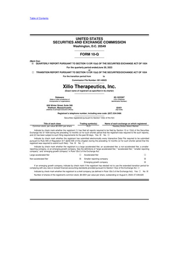 Thumbnail Xilio Therapeutics 10-Q Quarterly Report FY2023 