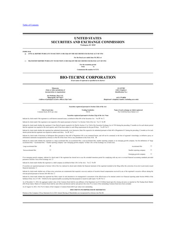 Thumbnail Bio-Techne 10-K Annual Report 2023