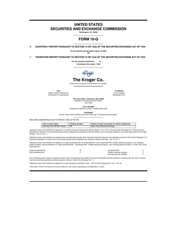 Vorschaubild Kroger 10-Q Quartalsbericht 2023 