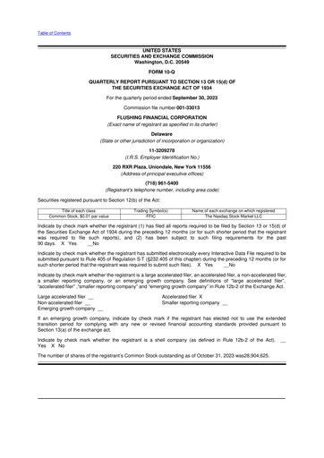 Thumbnail Flushing Financial Corp 10-Q Quarterly Report FY2023 