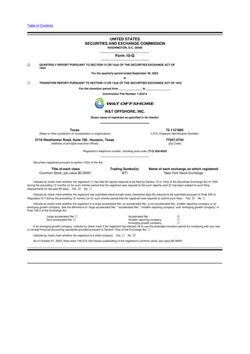Thumbnail W&T Offshore 10-Q Quarterly Report FY2023 
