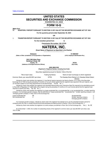 Thumbnail Natera 10-Q Quarterly Report FY2023 