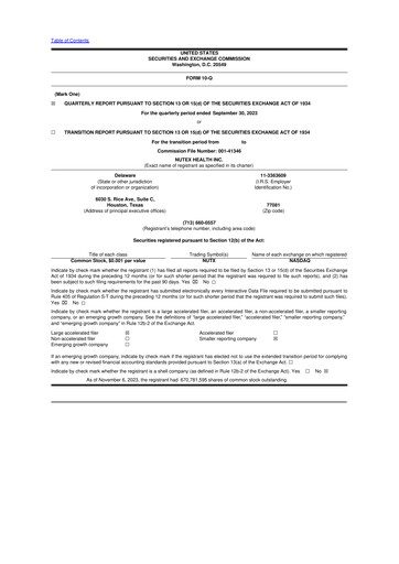 Thumbnail Nutex Health 10-Q Quarterly Report FY2023 