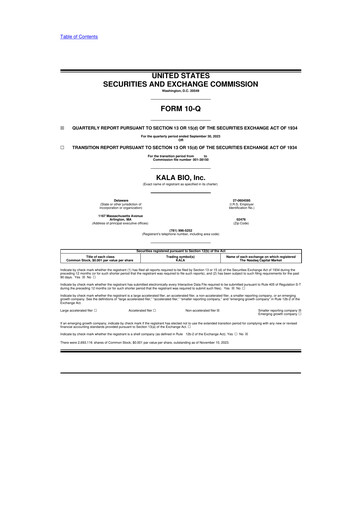 Thumbnail KALA BIO 10-Q Quarterly Report FY2023 