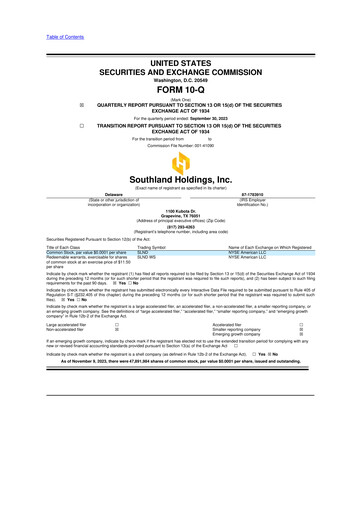 Thumbnail Southland Holdings 10-Q Quarterly Report FY2023 