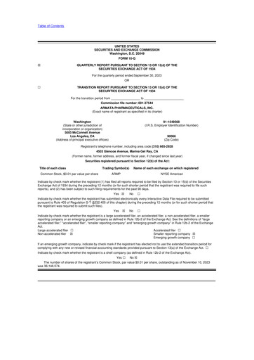 Thumbnail Armata Pharmaceuticals 10-Q Quarterly Report FY2023 