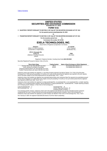 Thumbnail Exela Technologies
 10-Q Quarterly Report FY2023 