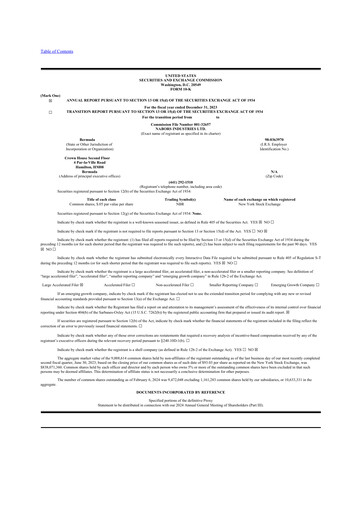 Thumbnail Nabors Industries
 10-K Annual Report 2023