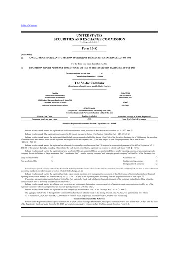 Thumbnail St. Joe Company
 10-K Annual Report 2023